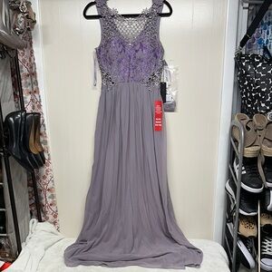 City Triangles Purple Sleeveless Scoop Neck Gown